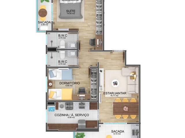 #1205 - Apartamento para Venda em São José dos Campos - SP - 1